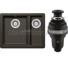 Комплект Мойка Schock Soho 60 Plus (N-150) Cristadur бронза + Измельчитель Bone Crusher BC 1000-AS