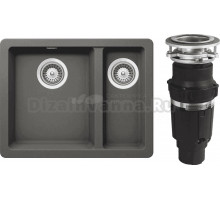 Комплект Мойка Schock Soho 700986U 60 Plus (N-150) Cristadur серебристый камень + Измельчитель Bone Crusher BC 610-AS