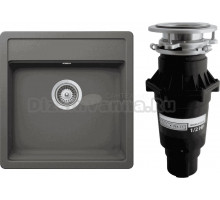 Комплект Мойка Schock Vero 50 Cristadur серебристый камень + Измельчитель Bone Crusher BC 810-SL Slim Line