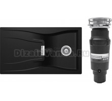 Комплект Мойка Schock Waterfall 45D (D-100) Cristadur магма + Измельчитель Bone Crusher BC 910-SL-Slim Line