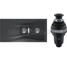 Комплект Мойка Schock Waterfall 60D (D-150) Cristadur магма + Измельчитель Bone Crusher BC 1000-AS