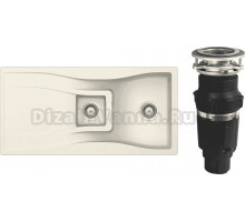 Комплект Мойка Schock Waterfall 60D (D-150) Cristadur магнолия + Измельчитель Bone Crusher BC 610-AS