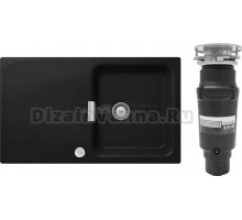 Комплект Мойка Schock Wembley 50D Cristadur пуро + Измельчитель Bone Crusher BC 910-SL-Slim Line