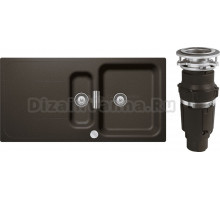 Комплект Мойка Schock Wembley 60D Cristadur бронза + Измельчитель Bone Crusher BC 610-AS