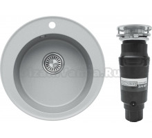 Комплект Мойка Tolero Classic R-108 платина + Измельчитель Bone Crusher BC 910-SL-Slim Line