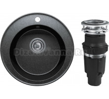 Комплект Мойка Tolero Classic R-108 уголь + Измельчитель Bone Crusher BC 610-AS