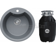 Комплект Мойка Tolero Classic R-108E грей + Измельчитель Bone Crusher BC 810-AS