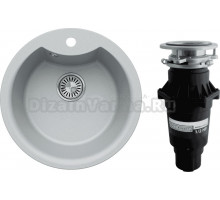Комплект Мойка Tolero Classic R-108E платина + Измельчитель Bone Crusher BC 810-SL Slim Line
