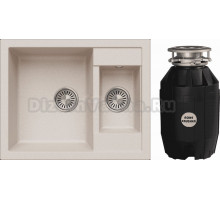 Комплект Мойка Tolero Classic R-109 саванна + Измельчитель Bone Crusher BC 810-AS