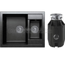 Комплект Мойка Tolero Classic R-109 уголь + Измельчитель Bone Crusher BC 910-AS