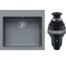 Комплект Мойка Tolero Classic R-111 грей + Измельчитель Bone Crusher BC 1000-AS