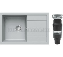 Комплект Мойка Tolero Classic R-112 платина + Измельчитель Bone Crusher BC 910-SL-Slim Line
