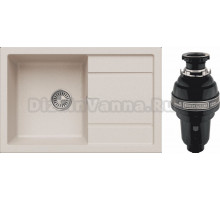 Комплект Мойка Tolero Classic R-112 саванна + Измельчитель Bone Crusher BC 1000-AS
