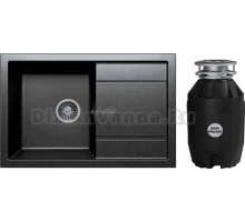 Комплект Мойка Tolero Classic R-112 уголь + Измельчитель Bone Crusher BC 810-AS