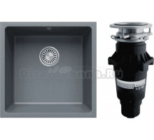 Комплект Мойка Tolero Classic R-128 грей + Измельчитель Bone Crusher BC 810-SL Slim Line