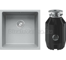 Комплект Мойка Tolero Classic R-128 платина + Измельчитель Bone Crusher BC 910-AS