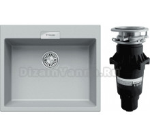 Комплект Мойка Tolero Loft TL-580 платина + Измельчитель Bone Crusher BC 810-SL Slim Line