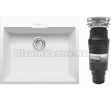 Комплект Мойка Tolero Loft TL-580 туман + Измельчитель Bone Crusher BC 910-SL-Slim Line