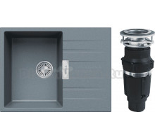 Комплект Мойка Tolero Loft TL-650 грей + Измельчитель Bone Crusher BC 610-AS