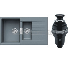 Комплект Мойка Tolero Loft TL-860 грей + Измельчитель Bone Crusher BC 1000-AS