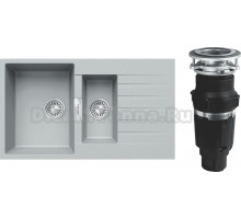 Комплект Мойка Tolero Loft TL-860 платина + Измельчитель Bone Crusher BC 610-AS