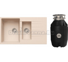 Комплект Мойка Tolero Loft TL-860 саванна + Измельчитель Bone Crusher BC 810-AS