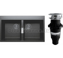 Комплект Мойка Tolero Loft TL-862 уголь + Измельчитель Bone Crusher BC 810-SL Slim Line