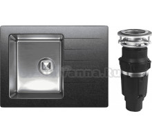 Комплект Мойка Tolero Twist TTS-660 уголь + Измельчитель Bone Crusher BC 610-AS