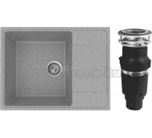 Комплект Мойка Practik PR-M 650-003 светло-серая + Измельчитель Bone Crusher BC 610-AS