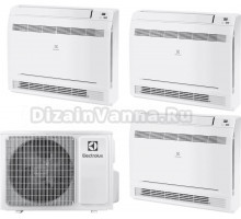 Мультисплит-система Electrolux Super Match ERP R32 EACO/I-28 FMI-4/N8_ERP на три комнаты (25 м2 + 25 м2 + 25 м2), консольного типа