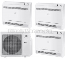 Мультисплит-система Electrolux Super Match ERP R32 EACO/I-36 FMI-4/N8_ERP на три комнаты (25 м2 + 25 м2 + 35 м2), консольного типа