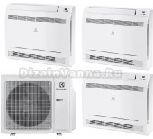Мультисплит-система Electrolux Super Match ERP R32 EACO/I-42 FMI-5/N8_ERP на три комнаты (25 м2 + 35 м2 + 50 м2), консольного типа