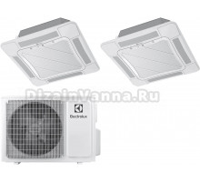 Мультисплит-система Electrolux Super Match ERP R32 EACO/I-24 FMI-3/N8_ERP на две комнаты (35 м2 + 35 м2), с лицевыми панелями
