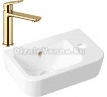 Комплект Раковина маленькая Lavinia Boho One 33310001R + Смеситель Wellsee ICON! for life 182303000 золото