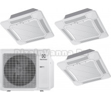 Мультисплит-система Electrolux Super Match ERP R32 EACO/I-42 FMI-5/N8_ERP на три комнаты (35 м2 + 35 м2 + 50 м2), с лицевыми панелями