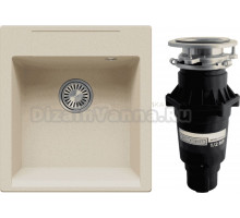 Комплект Мойка Polygran Argo 460 опал + Измельчитель Bone Crusher BC 810-SL Slim Line