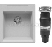 Комплект Мойка Polygran Argo 460 светло-серая + Измельчитель Bone Crusher BC 910-SL-Slim Line