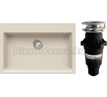 Комплект Мойка Polygran Argo 760 кремовая + Измельчитель Bone Crusher BC 810-SL Slim Line