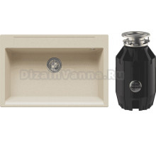 Комплект Мойка Polygran Argo 760 опал + Измельчитель Bone Crusher BC 910-AS