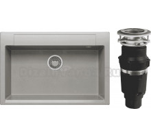 Комплект Мойка Polygran Argo 760 серая + Измельчитель Bone Crusher BC 610-AS