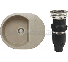 Комплект Мойка Polygran Atol 678989 песочная + Измельчитель Bone Crusher BC 610-AS