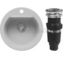 Комплект Мойка Polygran Atol 854765 светло-серая + Измельчитель Bone Crusher BC 610-AS