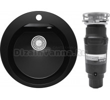 Комплект Мойка Polygran Atol 854802 космос + Измельчитель Bone Crusher BC 910-SL-Slim Line