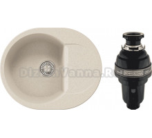 Комплект Мойка Polygran Atol 854819 кремовая + Измельчитель Bone Crusher BC 1000-AS