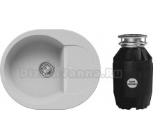Комплект Мойка Polygran Atol 854833 светло-серый + Измельчитель Bone Crusher BC 810-AS