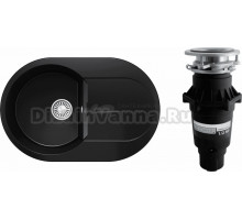 Комплект Мойка Polygran Atol 854840 космос + Измельчитель Bone Crusher BC 810-SL Slim Line