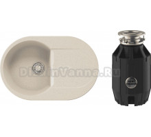 Комплект Мойка Polygran Atol 854857 кремовая + Измельчитель Bone Crusher BC 910-AS