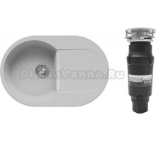 Комплект Мойка Polygran Atol 854864 светло-серая + Измельчитель Bone Crusher BC 910-SL-Slim Line