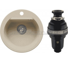 Комплект Мойка Polygran Atol 855526 опал + Измельчитель Bone Crusher BC 1000-AS