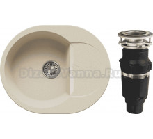 Комплект Мойка Polygran Atol 855533 опал + Измельчитель Bone Crusher BC 610-AS